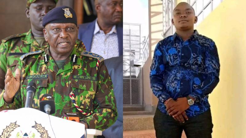 A photo collage of IG Douglas Kanja and Justus Mutumwa