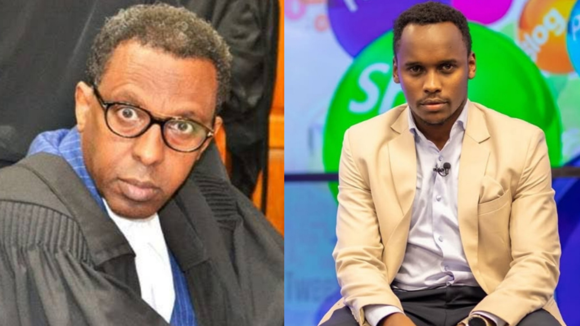 A photo collage of Ahmednasir Abdullahi and Khalif Kairo