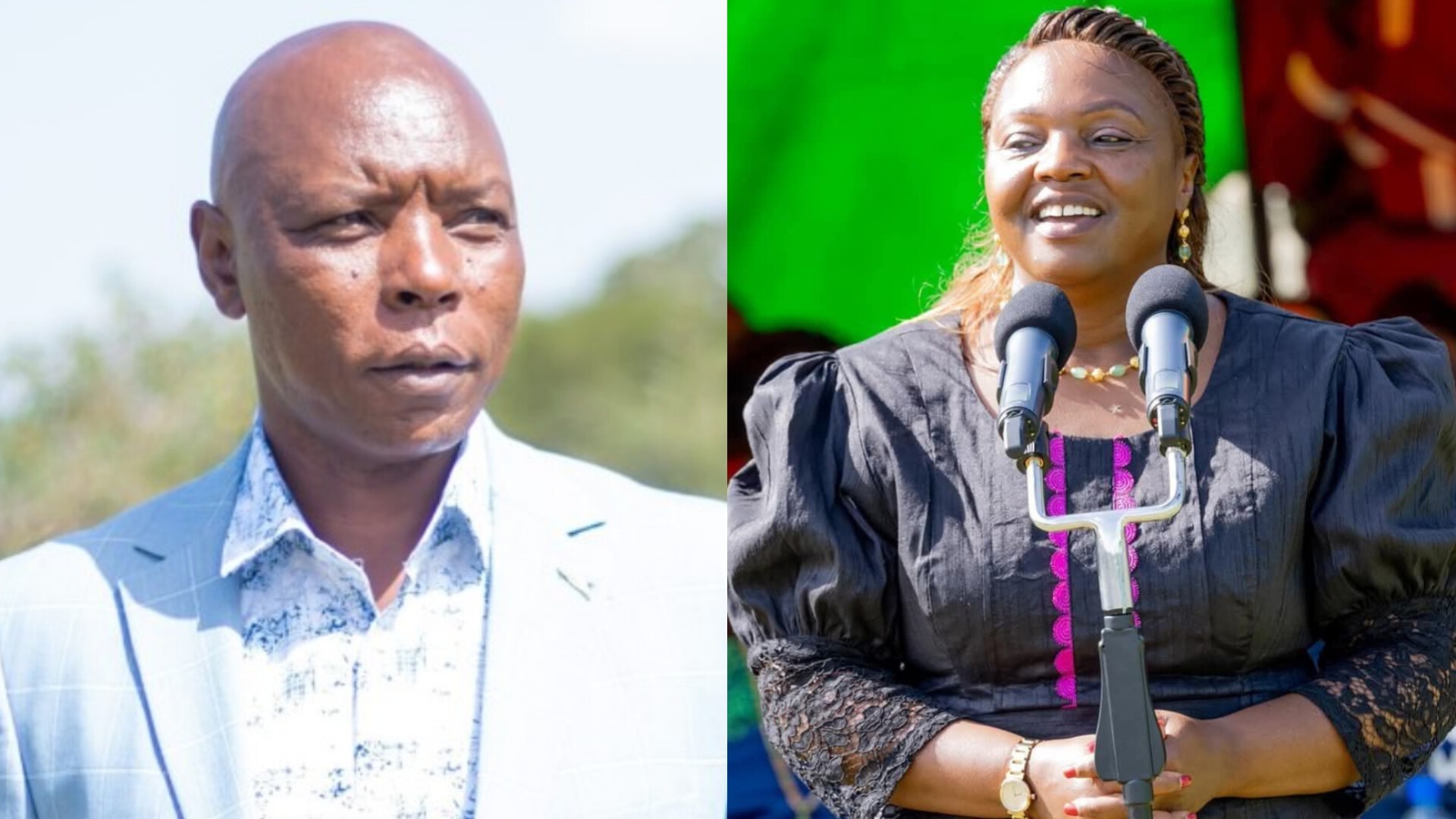 File image of Maina Njenga and Pastor Dorcas Gachagua