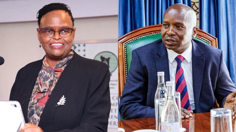 Photo collage of Martha Koome and Kithure Kindiki
