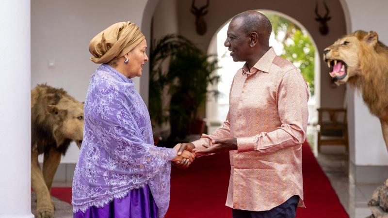 File image of President William Ruto and UN Deputy Secretary General Amina Mohammed