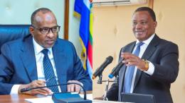 A photo collage of Aden Duale and Justin Muturi