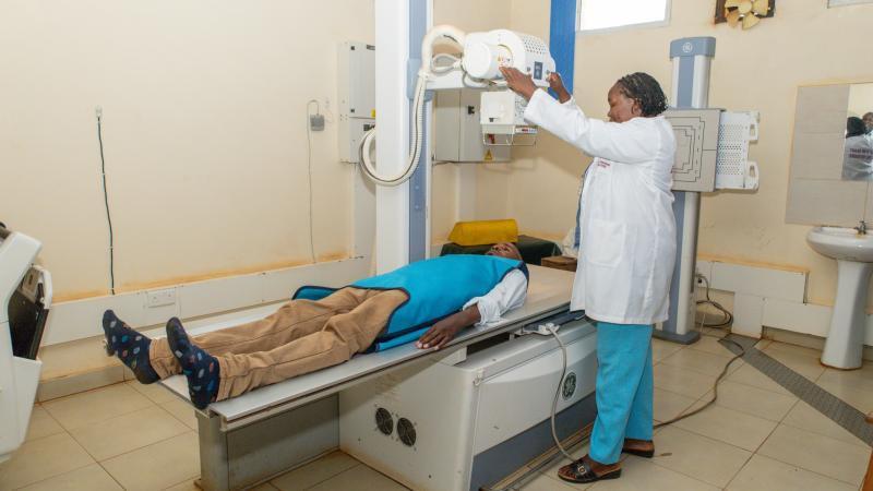 File image of a patient being attended to at Kimbimbi Hospital