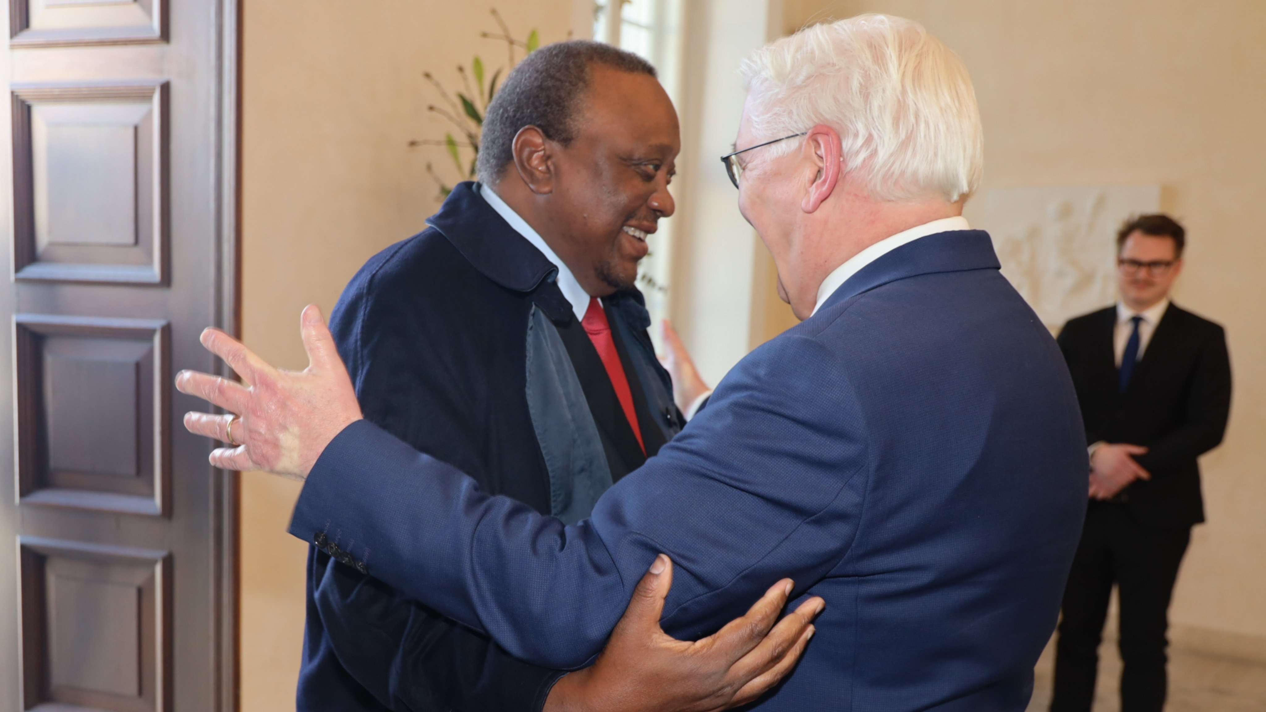 File image of Uhuru Kenyatta and German President Frank-Walter