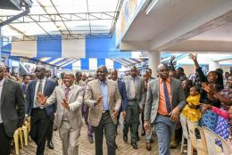 File image of President William Ruto at the Jesus Winner Ministry in Roysambu.