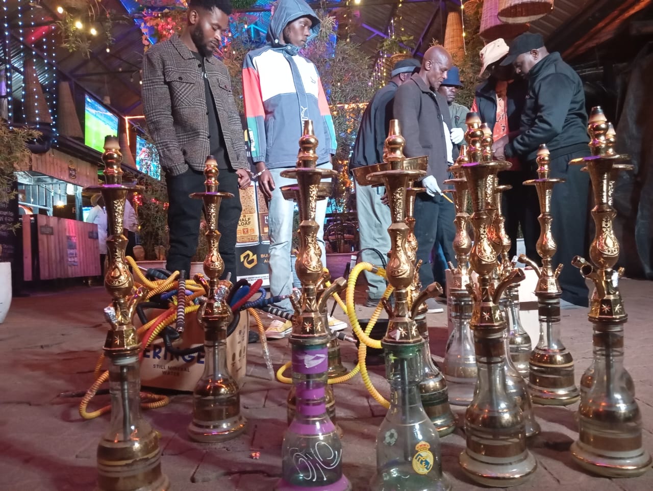 File image of shisha seized by NACADA officials.