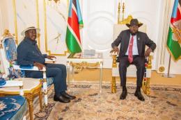 File image of Raila Odinga and President Salva Kiir.
