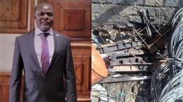 File image of Scrap Metal Council (SMC) CEO Juma Mukhwana and a scrap metal materials
