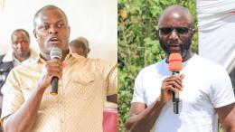 A photo collage of MPs Ndindi Nyoro and Sam Atandi