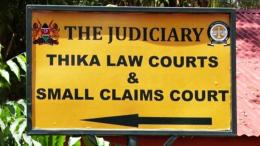 File image of Thika Law Courts signage