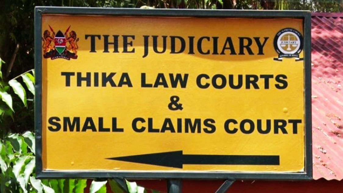 File image of Thika Law Courts signage