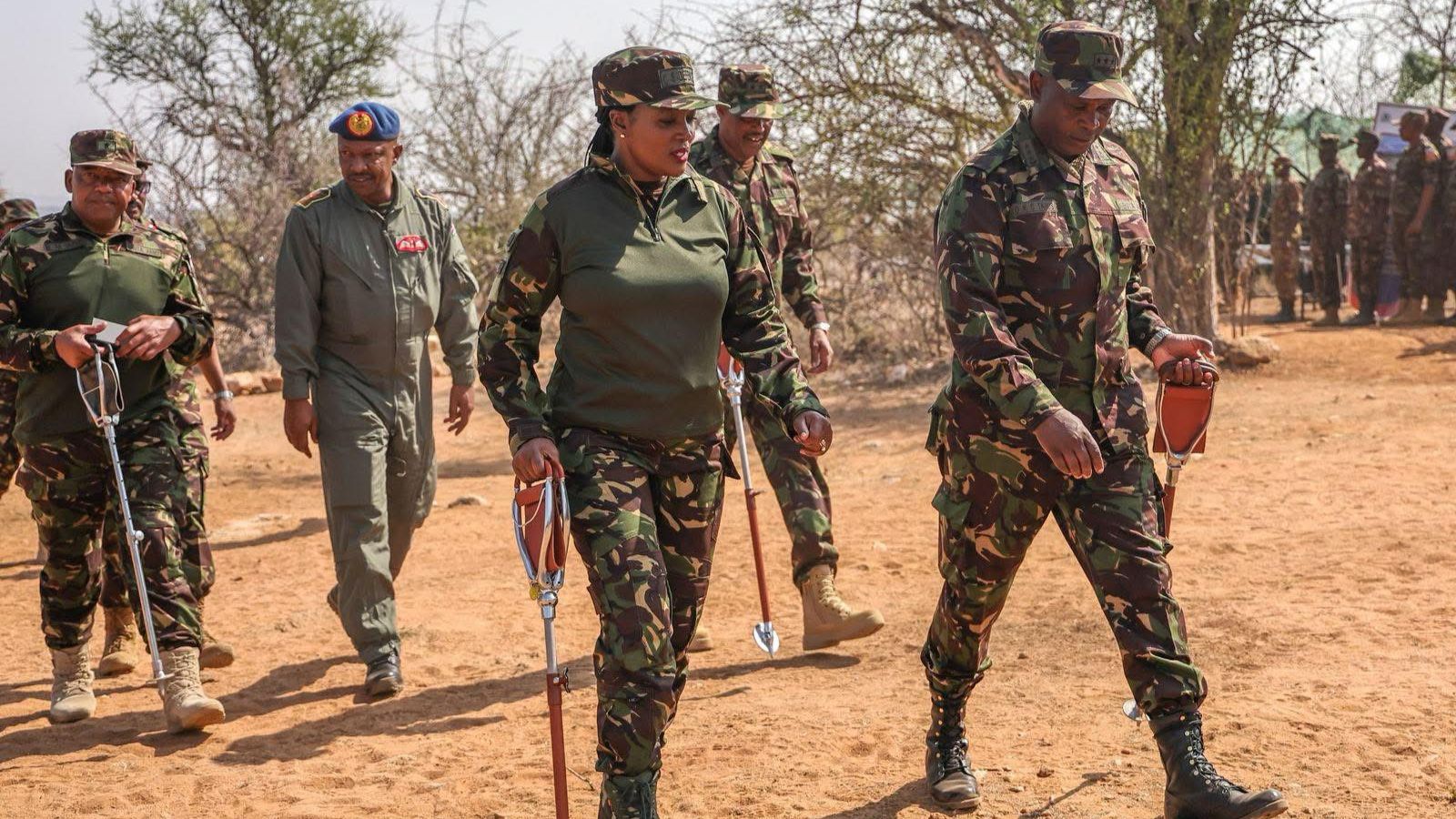 File image of Defence Cabinet Secretary Soipan Tuya during a trip to Samburu County