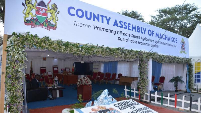 File image of the Machakos County Assembly stand in a previous exhibition