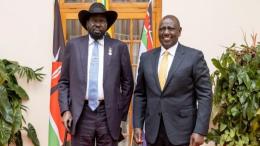 File image of President Salva Kiir of South Sudan and President William Ruto