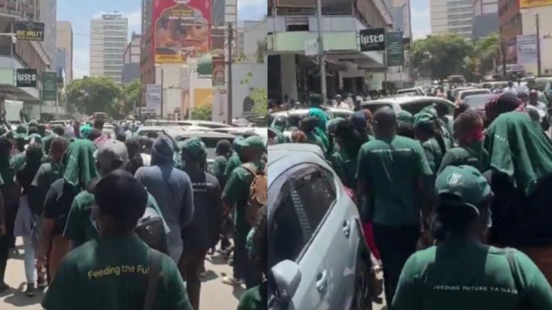 File image of Dishi na County staff protesting