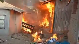 File image of scenes at Majengo during protests after the killing of 17-year-old Ibrahim Ramadhan