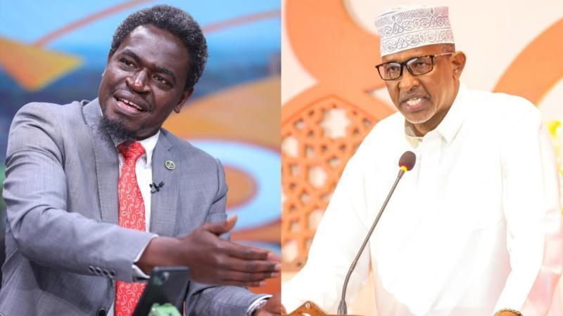 A photo collage of Nelson Havi and Aden Duale