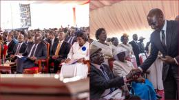 President William Ruto at the send off of former IEBC chairman Wafula Chebukati.