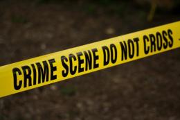 Stock image of Crime Scene Do Not Cross signage