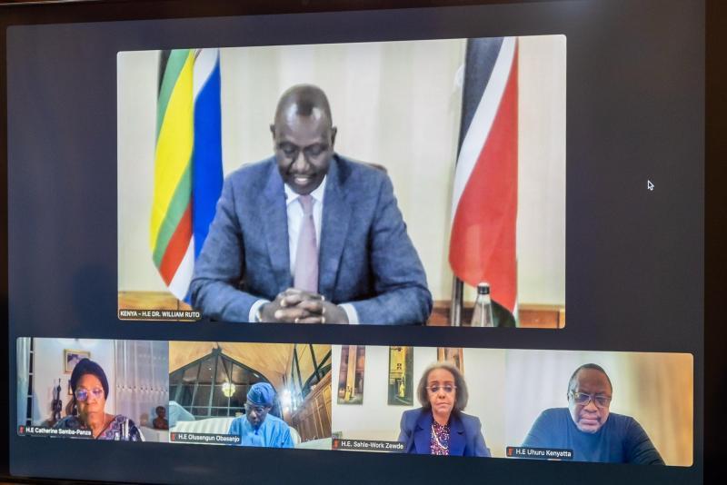 President Ruto chairs a virtual meeting DRC peace facilitators.