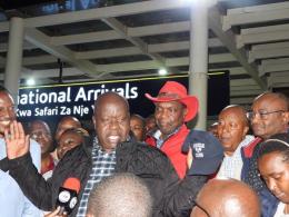 Former Interior CS Fred Matiang'i at JKIA.