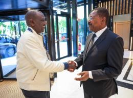 File image of President Ruto and Moses Wetang'ula.