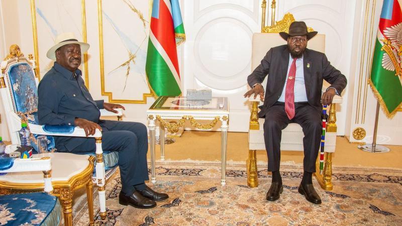 File image of Raila Odinga and President Salva Kiir