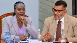 A photo collage of CS Soipan Tuya and Governor Abdulswamad Nassir