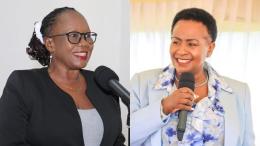 File image of Machakos County Assembly Speaker Anne Kiusya and Governor Wavinya Ndeti
