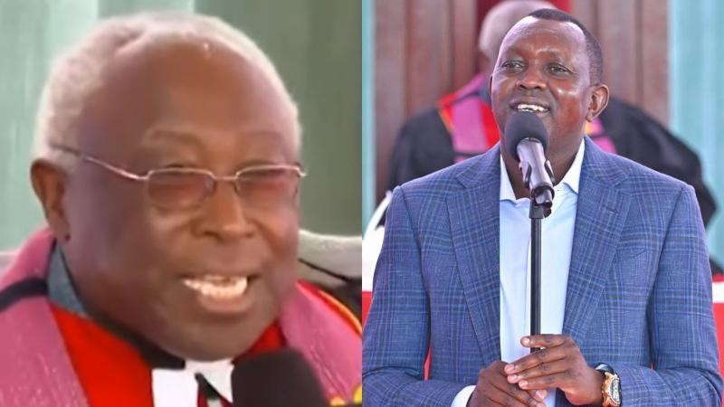 File image of Rev. Peter Kinyanjui of PCEA and Oscar Sudi