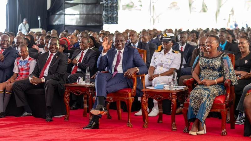 File image of President William Ruto and Rachel Ruto at State House, Nakuru