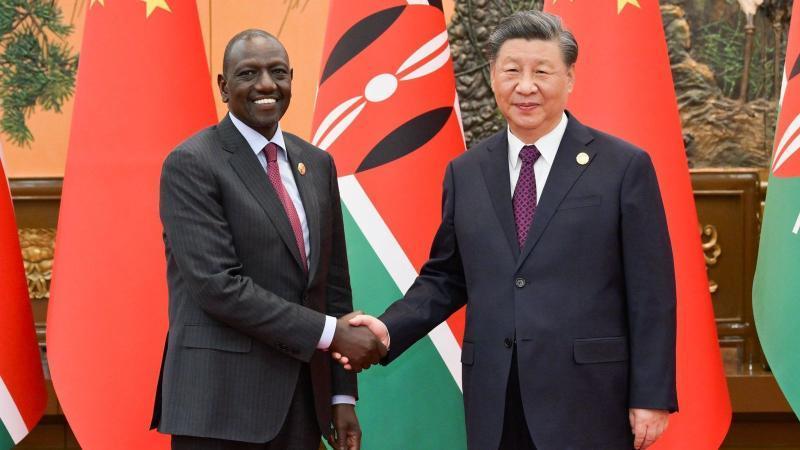 File image of of presidents William Ruto and Xi Jinping
