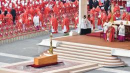 File image of Pope Emeritus Benedict XVI's funeral in January 2023