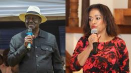 File image of Raila Odinga and Esther Passaris