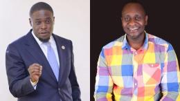 File image of Johnson Sakaja and Joel Munuve