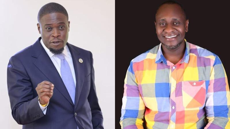File image of Johnson Sakaja and Joel Munuve