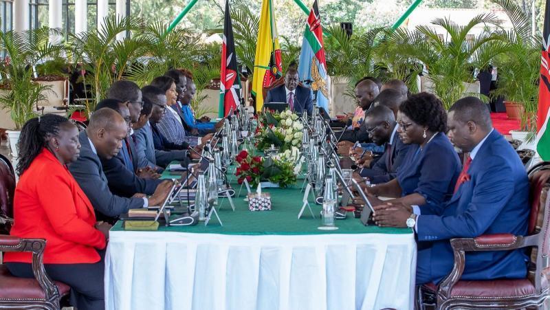 File image of the Cabinet meeting presided over by President William Ruto