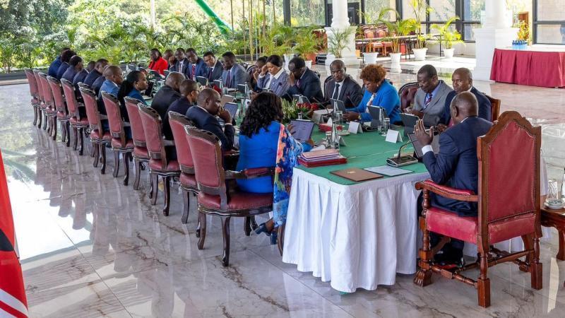 File image of a Cabinet meeting chaired by President William Ruto