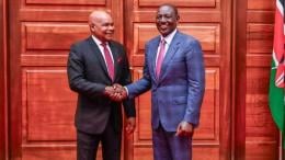 File image of Prof. Makau Mutua and President William Ruto