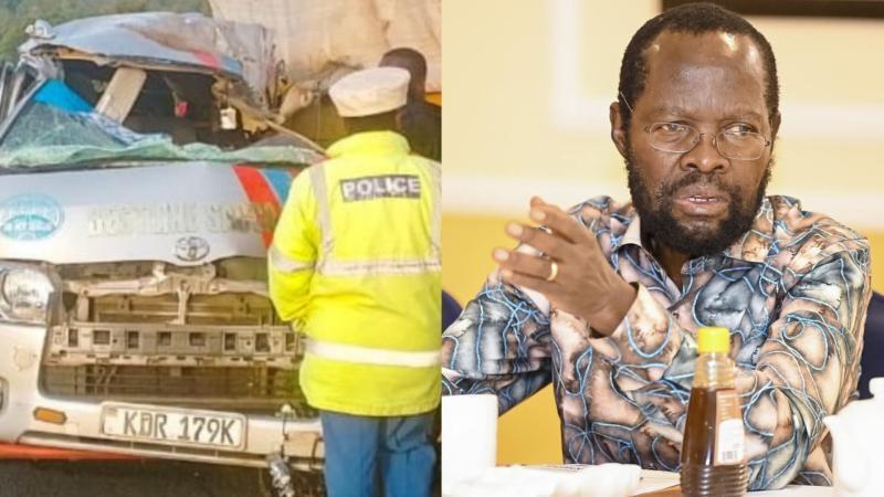 File image of the ill-fated matatu and Kisumu Governor Anyang' Nyong'o