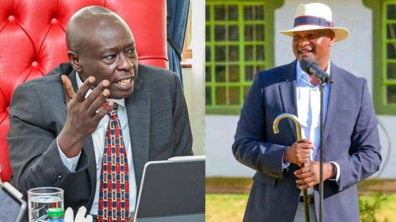 File image of Rigathi Gachagua and Farouk Kibet