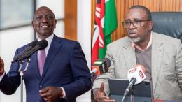 File image of President William Ruto and Mithika Linturi