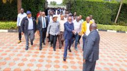 File image of Rigathi Gachagua receiving a delegation led by Mithika Linturi