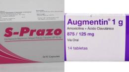 File image of S-Prazo and Augmentin medicines
