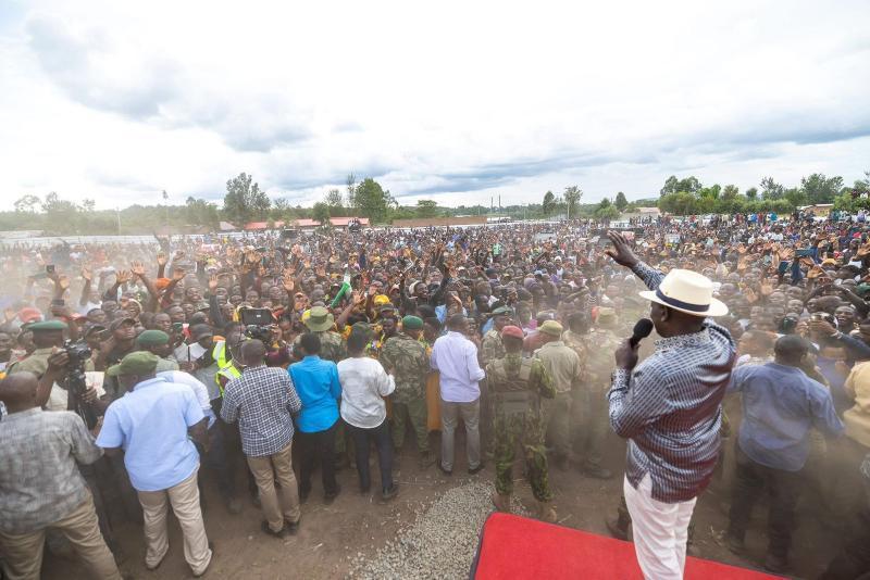 File image of President William Ruto in Kehancha Migori County.