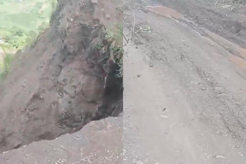 Photocollage of cracks along the Nyaru–Fluorspar–Kapkayo–Tenges (B124) Road.