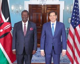 Musalia Mudavadi with US  Secretary of State Marco Rubio.