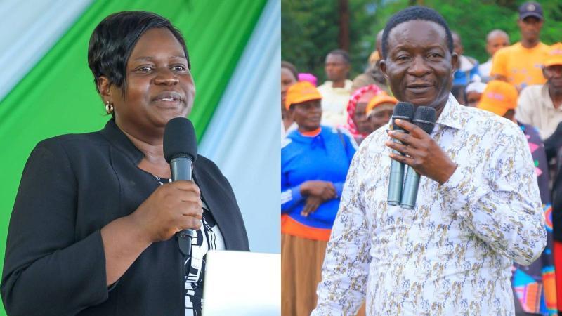 File image of Homa Bay Governor Gladys Wanga and slain Kasipul MP Charles Were