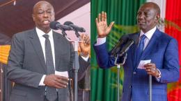 File image of Rigathi Gachagua and President William Ruto
