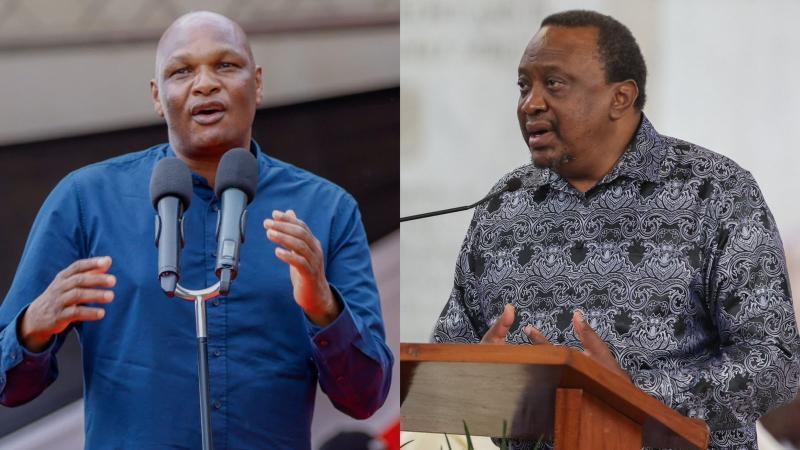 File image of Farouk Kibet and Uhuru Kenyatta